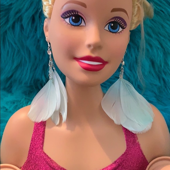 Charlotte Russe NWOT mint feather boho earrings - Picture 2 of 2